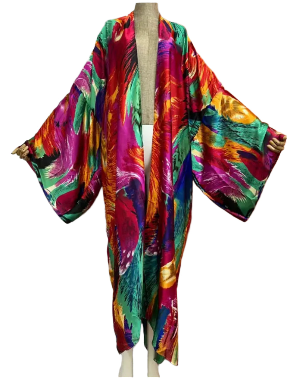 Silky Rainbow Swirl Kimono
