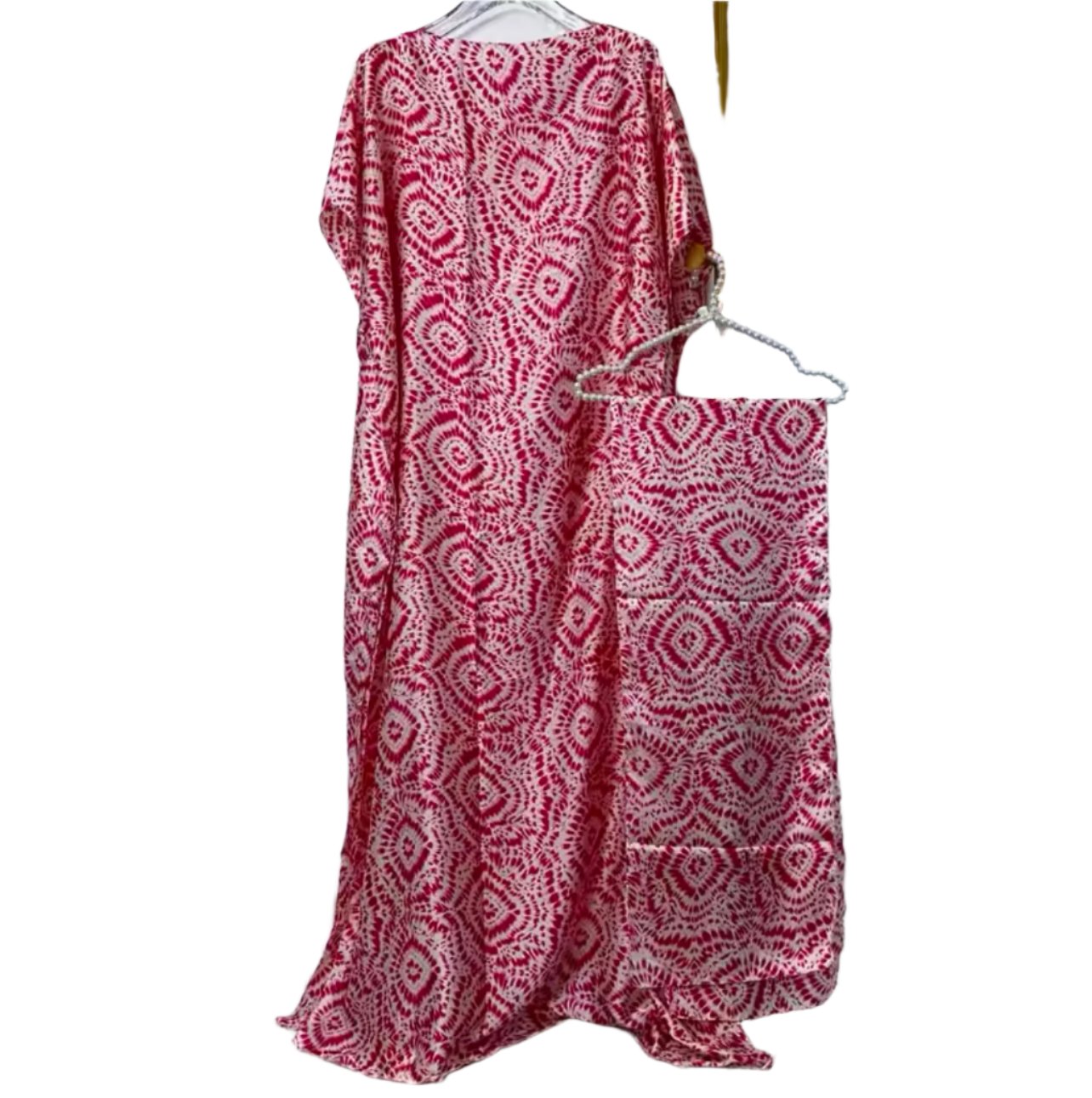 Pink Spheres Muumuu with Scarf