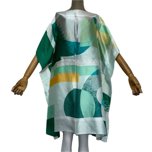 Hot Auntie - Shades of Green Loose Kaftan/Muumuu