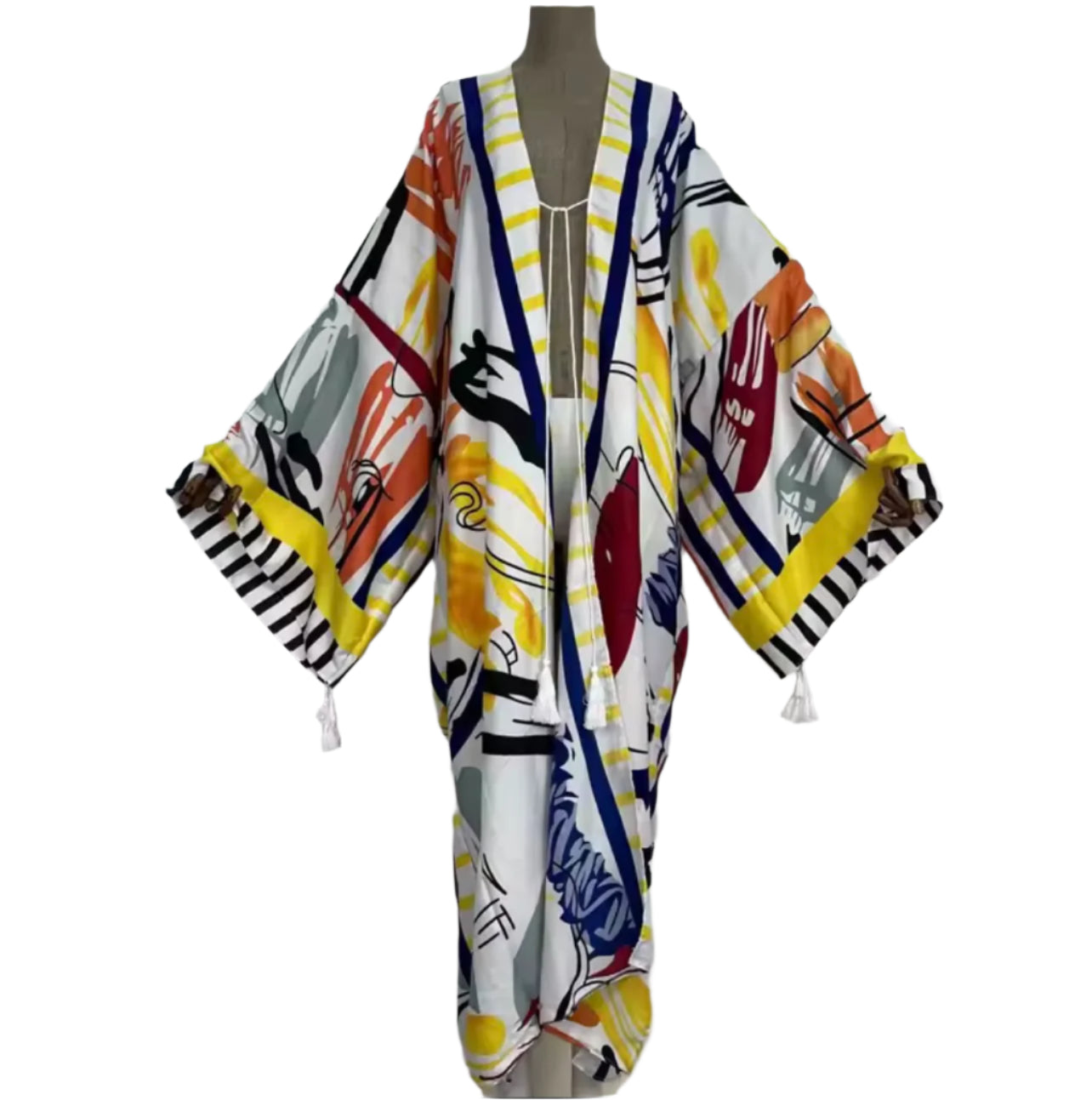 Abstract Sexy Kimono Kaftan Wear