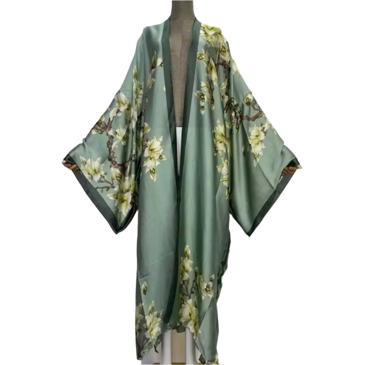 Sage Floral-Sexy Kimono Wear