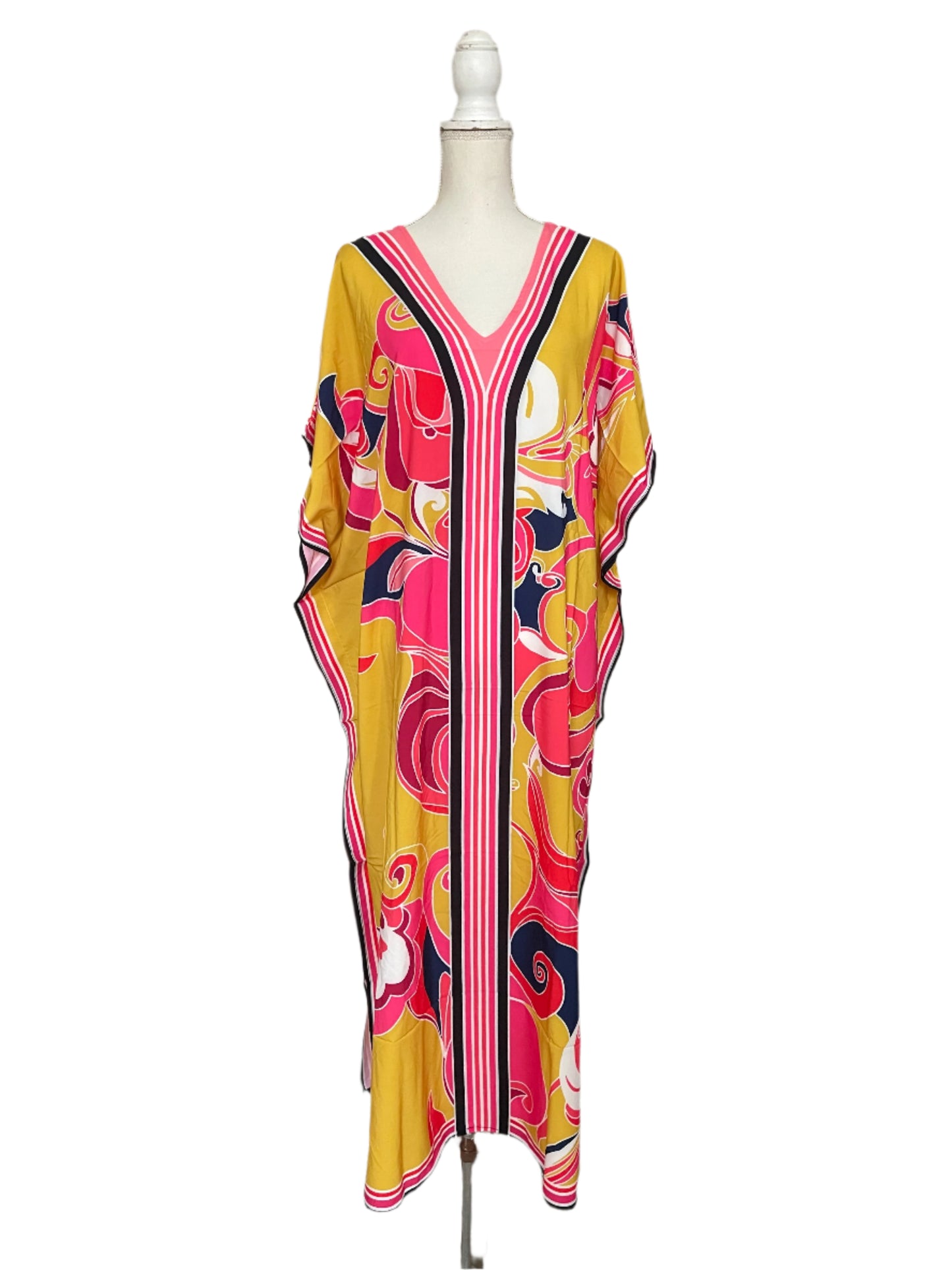 Mustard & Pink Kaftan/Muumuu