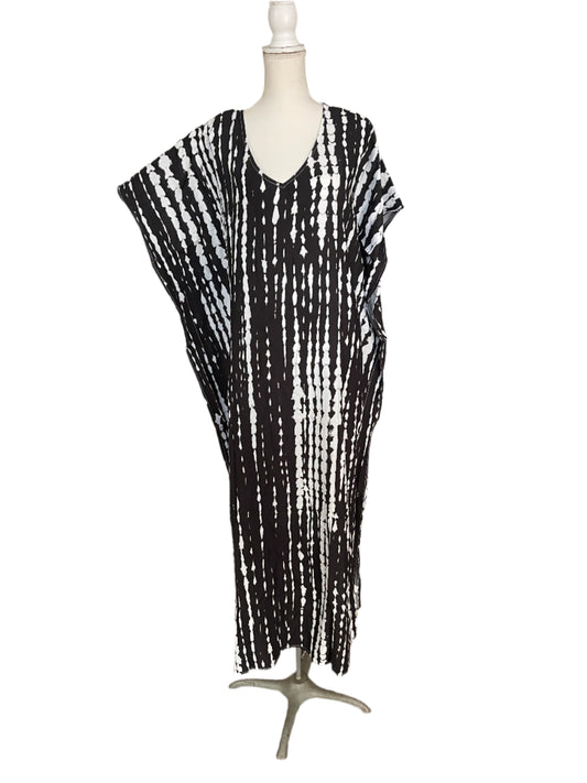 Black & White Waterfall Muumuu/Kaftan