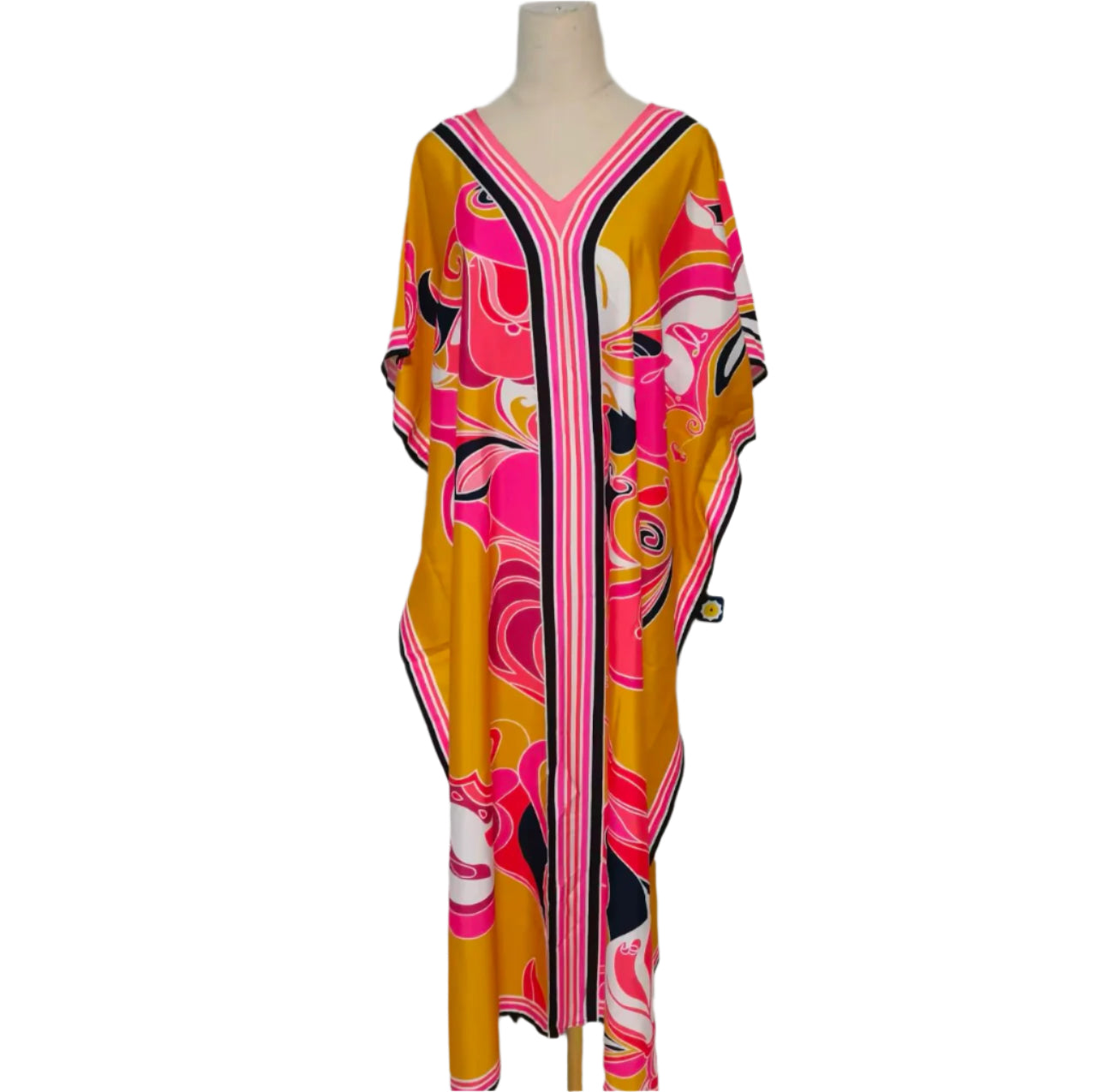 Mustard & Pink Kaftan/Muumuu