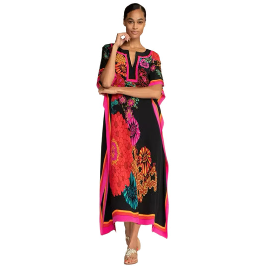 Black Bright Floral Muumuu/Kaftan