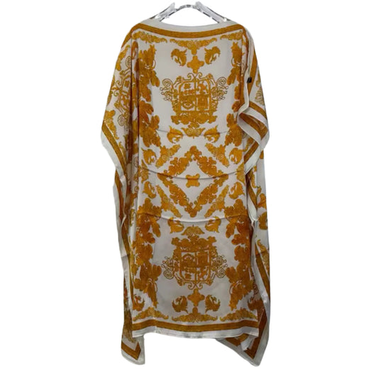 Gold & Cream Loose Kaftan/Muumuu