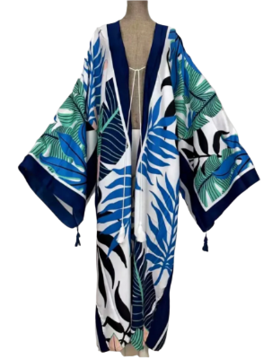 Sea Blue Sexy Authentic Kimono Kaftan Wear